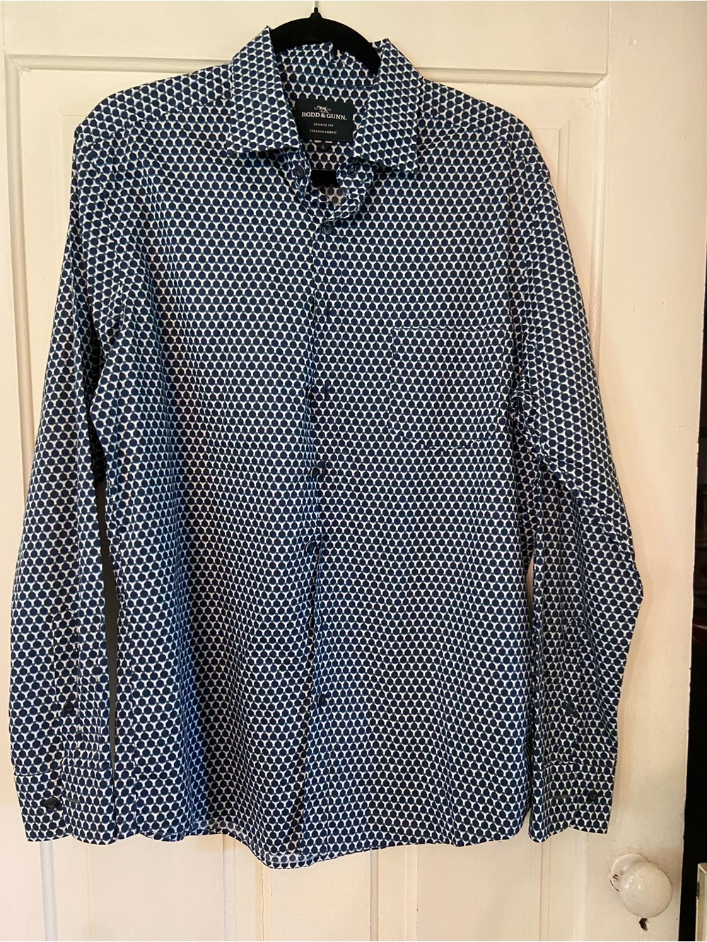 Rodd & Gunn Men's Blue Geometric Dress Shirt
